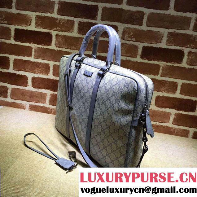 Gucci Briefcase Bag 201480 GG Plus Gray