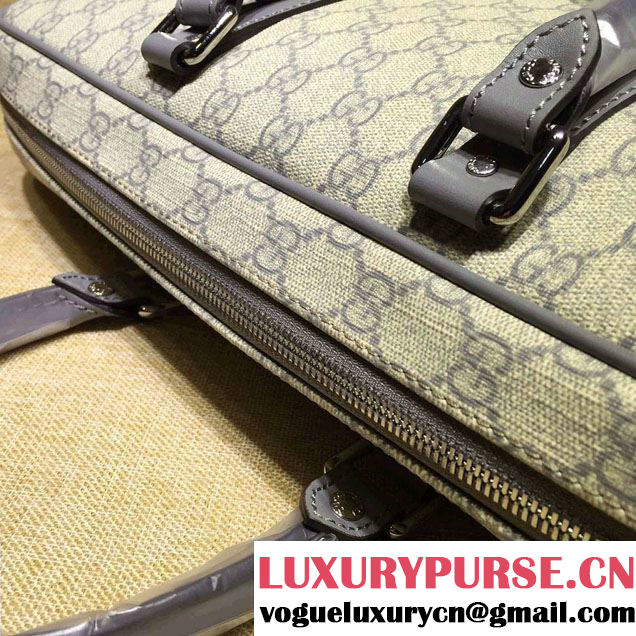 Gucci Briefcase Bag 201480 GG Plus Gray