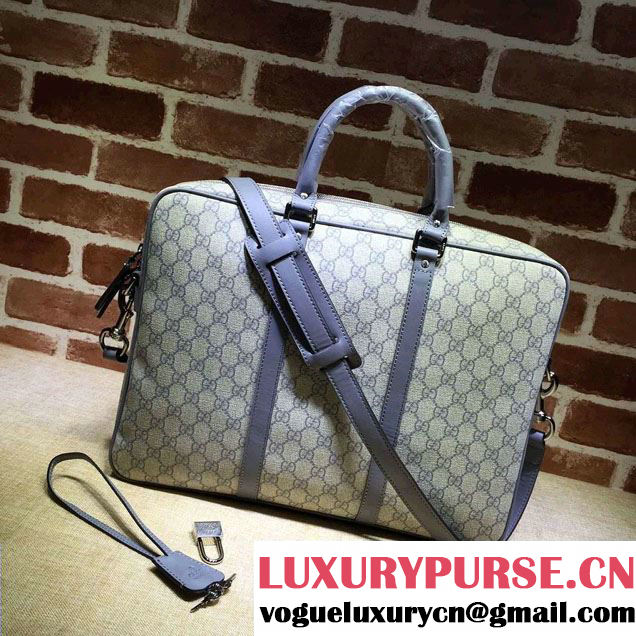 Gucci Briefcase Bag 201480 GG Plus Gray