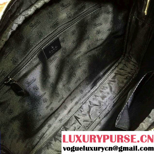 Gucci Briefcase Bag 201480 Guccissima Leather Black
