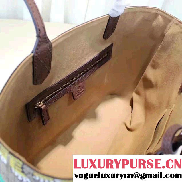 Gucci Bengal GG Supreme Tote Medium Bag 412096 Green 2016