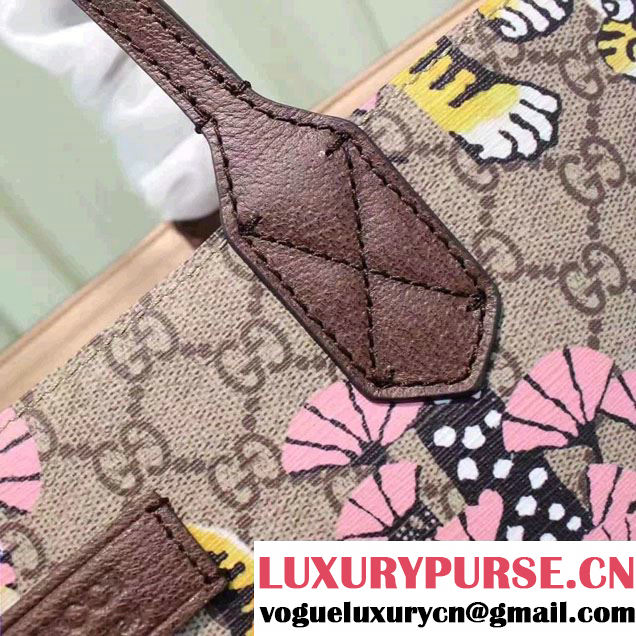 Gucci Bengal GG Supreme Tote Medium Bag 412096 Pink 2016
