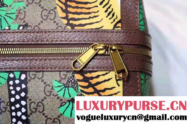 Gucci GG Supreme Canvas Medium Duffle Bag 406380 Bengal Green 2016
