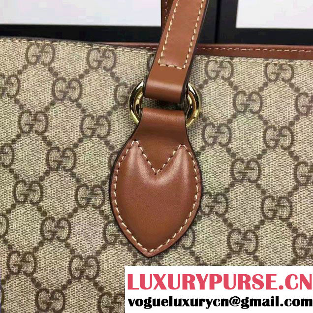 Gucci Soft GG Supreme Tote Bag 453705 Brown 2016