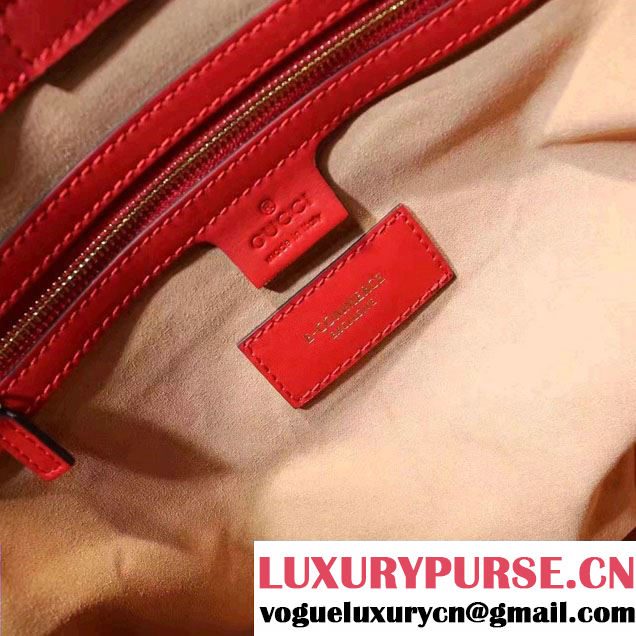 Gucci Soft GG Supreme Tote Bag 453705 Embroidered Heart Snake Flower 2016