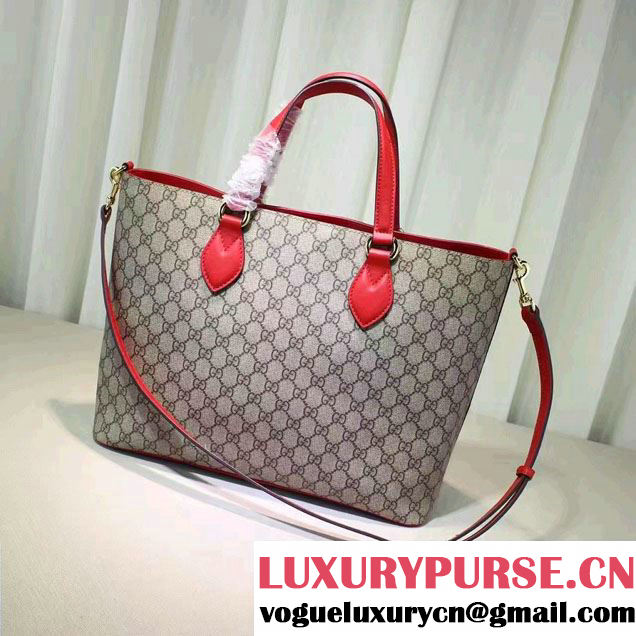 Gucci Soft GG Supreme Tote Bag 453705 Embroidered Heart Snake Flower 2016