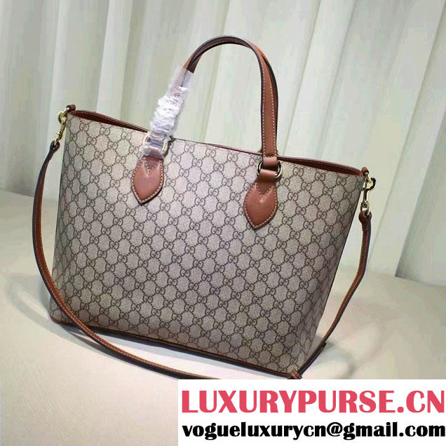 Gucci Soft GG Supreme Tote Bag 453705 Exclusive Embroidered Bird Flower 2016