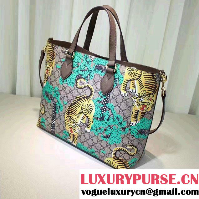 Gucci Soft GG Supreme Tote Bag 453705 Bengal Green 2016