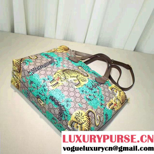 Gucci Soft GG Supreme Tote Bag 453705 Bengal Green 2016