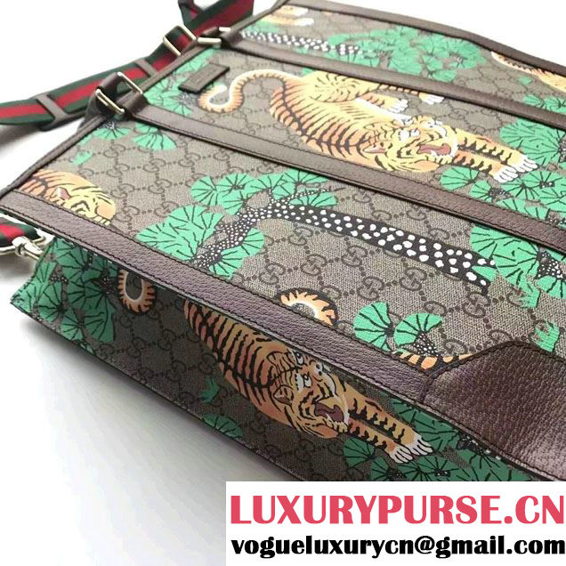 Gucci GG Supreme Tote Bag 406387 Bengal Green 2016