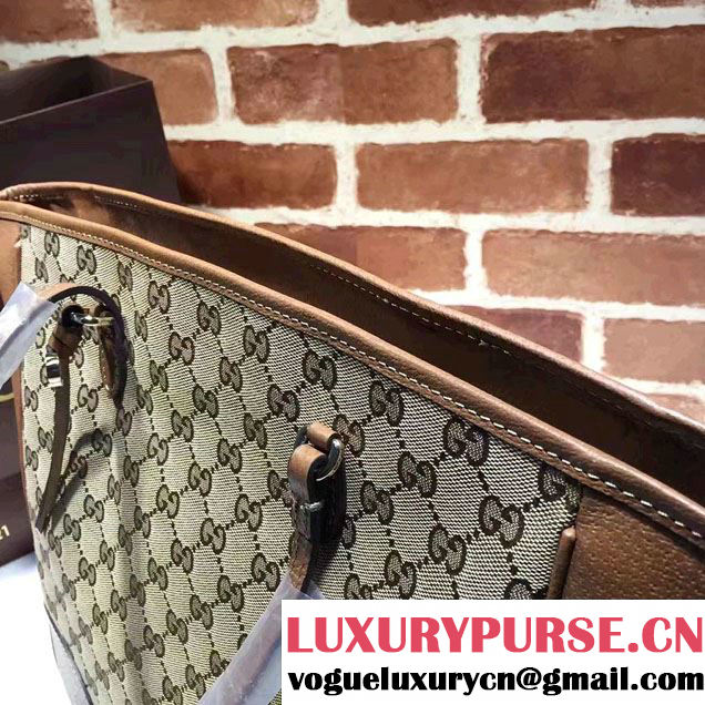 Gucci Bree Original GG Canvas Tote Bag 323671 Brown