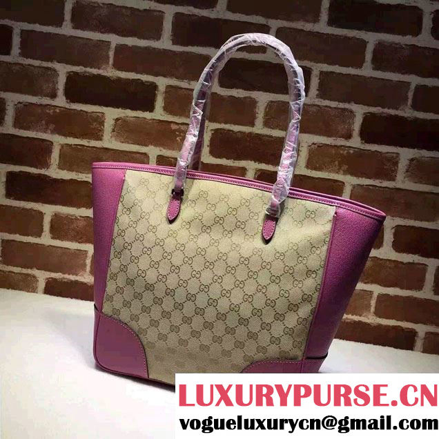 Gucci Bree Original GG Canvas Tote Bag 323671 Fuchsia