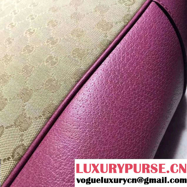 Gucci Bree Original GG Canvas Tote Bag 323671 Fuchsia