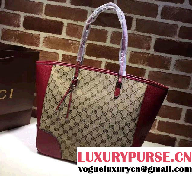 Gucci Bree Original GG Canvas Tote Bag 323671 Red