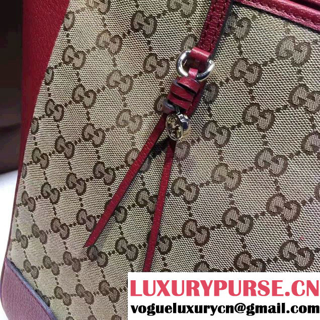 Gucci Bree Original GG Canvas Tote Bag 323671 Red