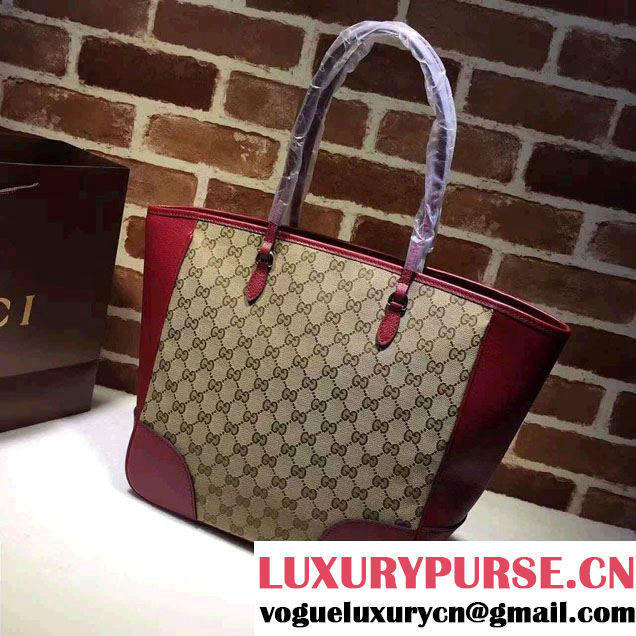 Gucci Bree Original GG Canvas Tote Bag 323671 Red