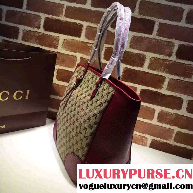 Gucci Bree Original GG Canvas Tote Bag 323671 Red
