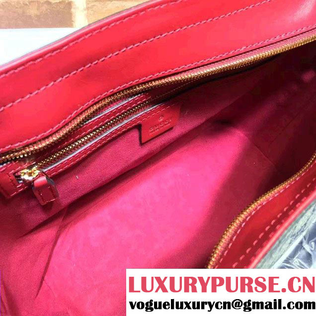 Gucci GG Supreme Canvas Tote Small Bag 432124 Blue/Red 2016