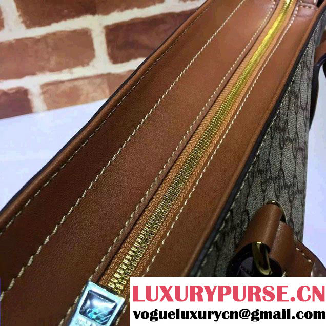 Gucci GG Supreme Canvas Tote Small Bag 432124 Brown 2016