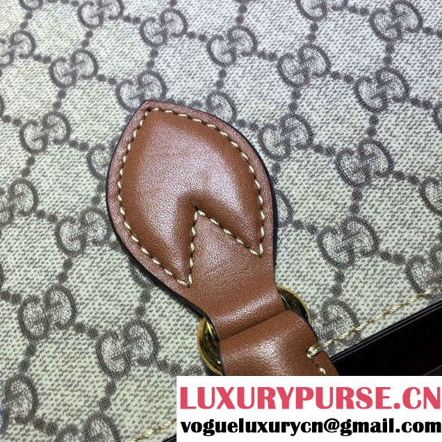 Gucci GG Supreme Canvas Tote Small Bag 432124 Brown 2016