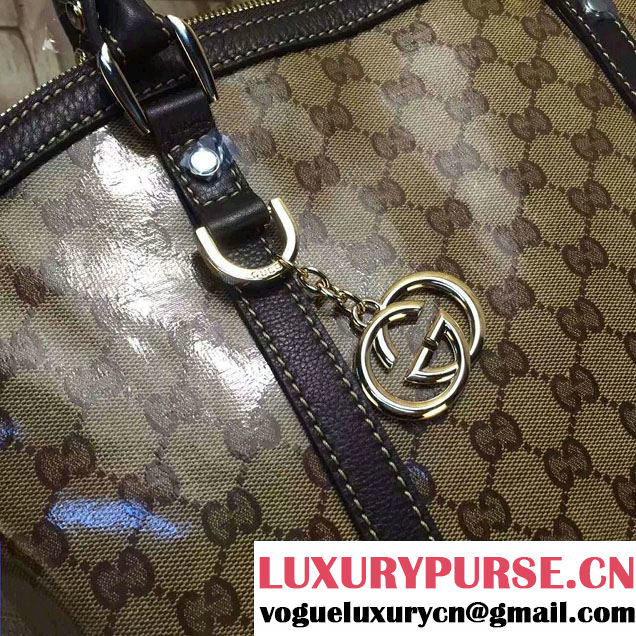 Gucci GG Canvas Convertible Tote Bag 341503 Crystal Coffee 2016