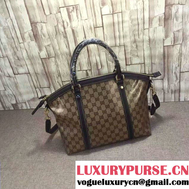 Gucci GG Canvas Convertible Tote Bag 341503 Crystal Coffee 2016