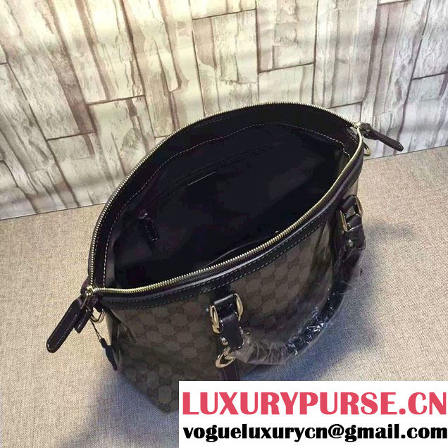 Gucci GG Canvas Convertible Tote Bag 341503 Crystal Coffee 2016