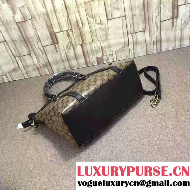 Gucci GG Canvas Convertible Tote Bag 341503 Crystal Coffee 2016
