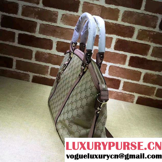 Gucci GG Canvas Convertible Tote Bag 341503 Nude Pink 2016