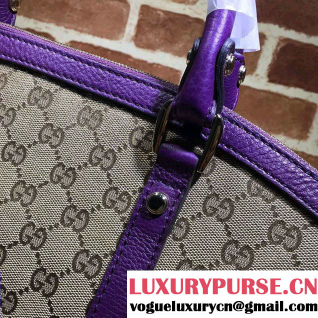 Gucci GG Canvas Convertible Tote Bag 341503 Purple 2016