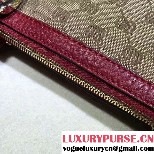 Gucci GG Canvas Convertible Tote Bag 341503 Red 2016