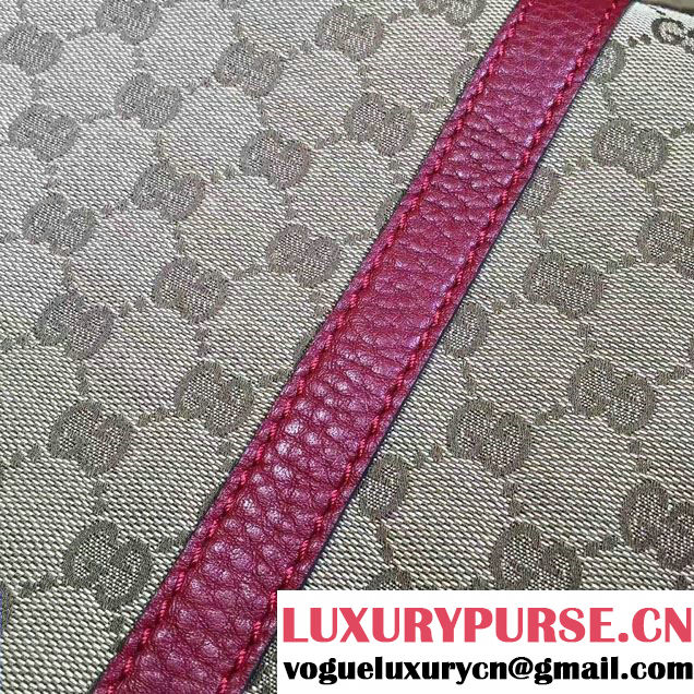 Gucci GG Canvas Convertible Tote Bag 341503 Red 2016