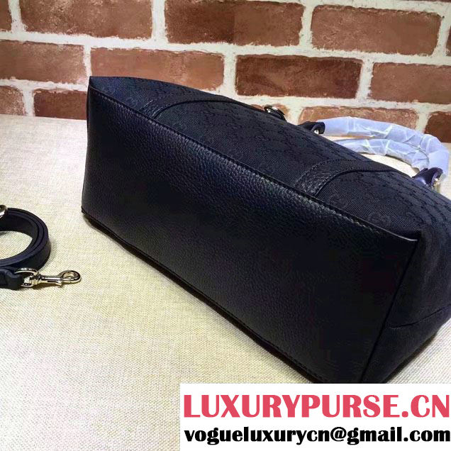 Gucci GG Canvas Convertible Tote Bag 341503 Black 2016