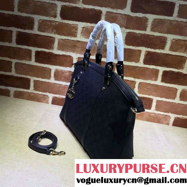 Gucci GG Canvas Convertible Tote Bag 341503 Black 2016