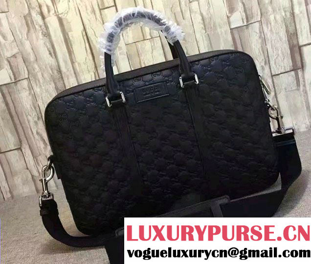 Gucci Signature Leather Briefcase Medium Bag 435322 2016