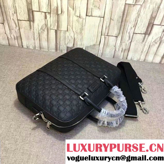 Gucci Signature Leather Briefcase Medium Bag 435322 2016
