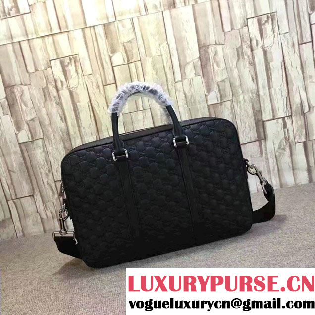 Gucci Signature Leather Briefcase Medium Bag 435322 2016