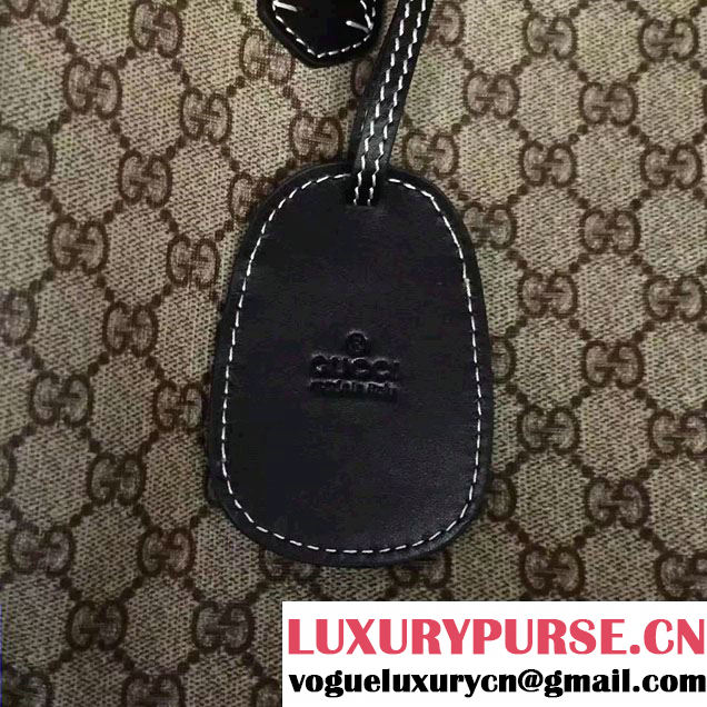 Gucci Reversible GG Leather Tote Medium Bag 368568 Black 2016