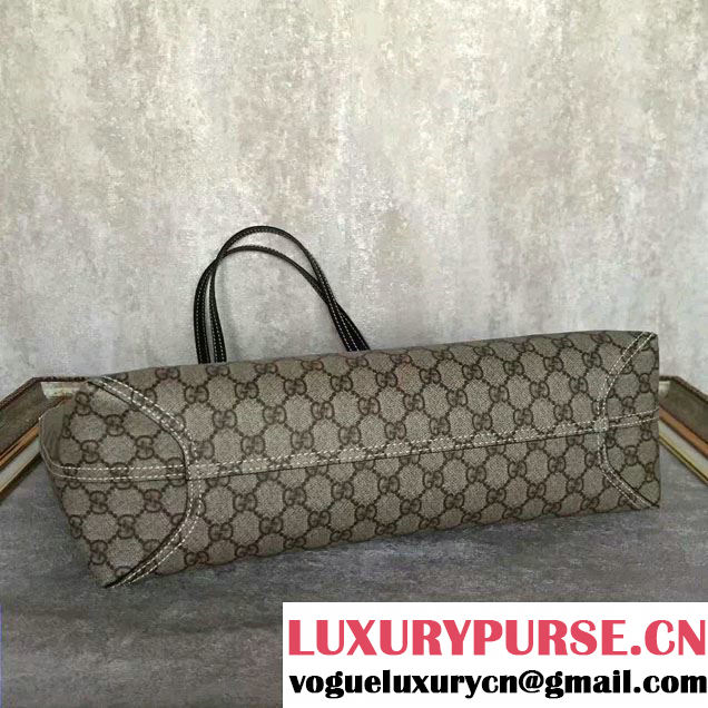 Gucci Reversible GG Leather Tote Medium Bag 368568 Black 2016