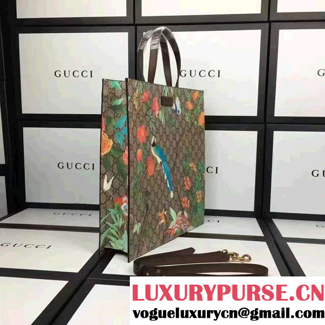 Gucci Soft GG Supreme Tote Bag 450950 Tian Print 2016