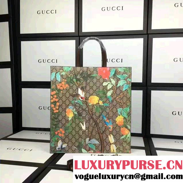 Gucci Soft GG Supreme Tote Bag 450950 Tian Print 2016