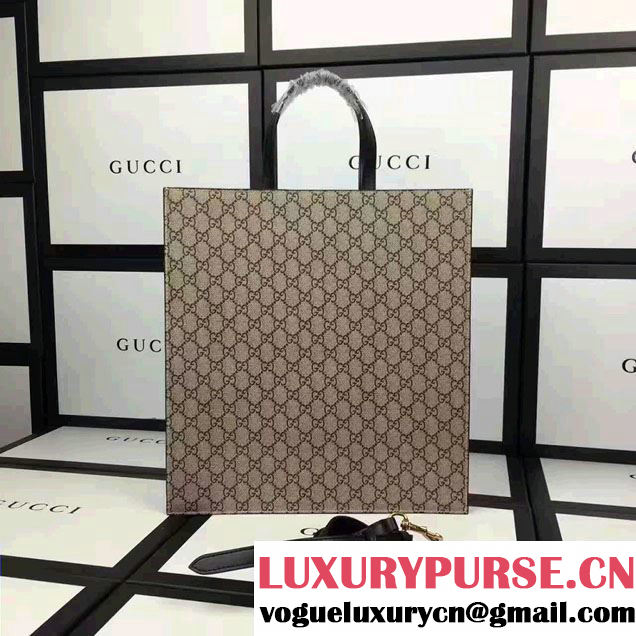 Gucci Soft GG Supreme Tote Bag 450950 Tiger And L'Aveugle Par Amour Print 2016