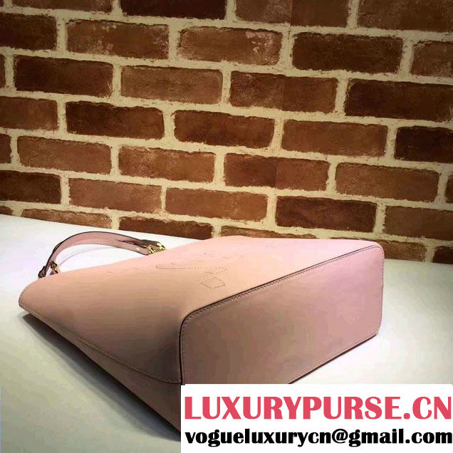 Gucci Embossed GG Leather Tote Medium Bag 453561 Light Pink 2017