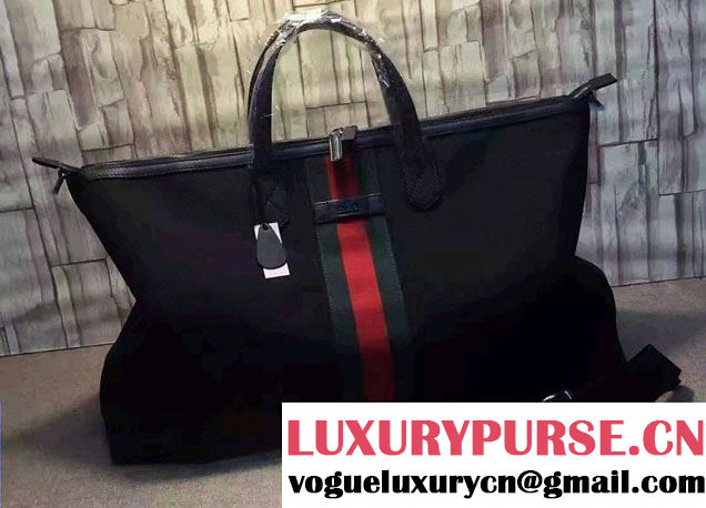 Gucci Web Techno Canvas Carry-On Duffle Large Bag 353406