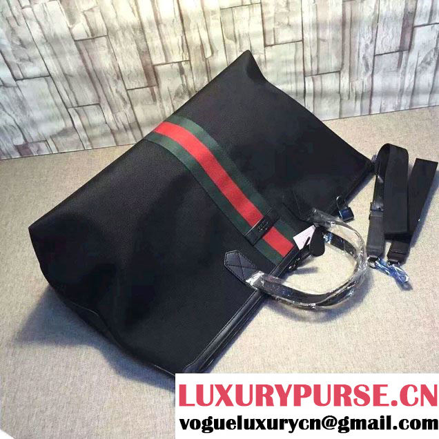 Gucci Web Techno Canvas Carry-On Duffle Large Bag 353406