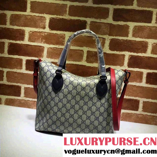 Gucci GG Supreme Small Top Handle Tote Bag 429147 Blue