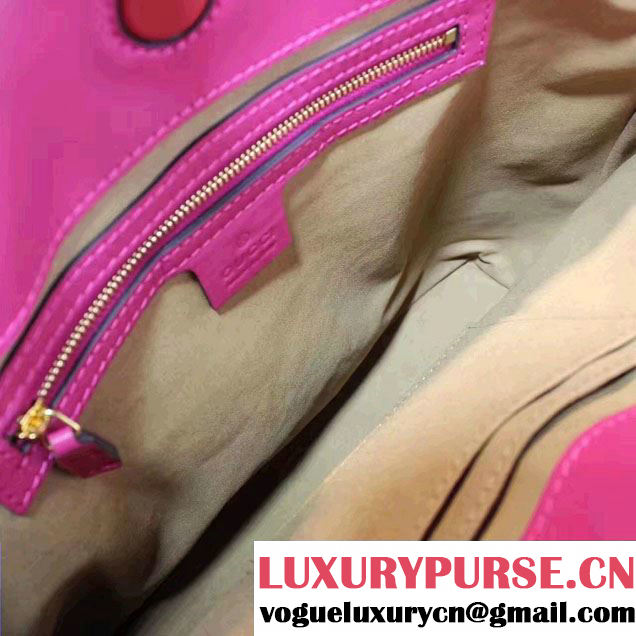 Gucci GG Supreme Small Top Handle Tote Bag 429147 Red/Fuchsia