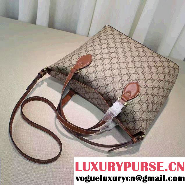 Gucci GG Supreme Small Top Handle Tote Bag 429147 Brown