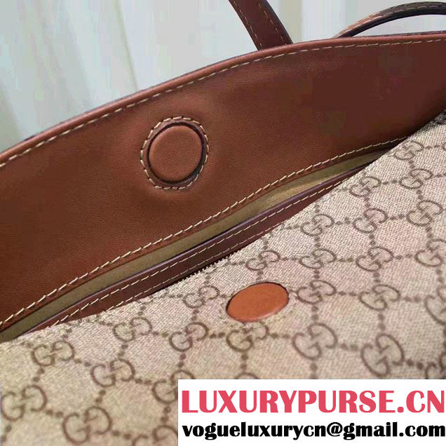 Gucci GG Supreme Small Top Handle Tote Bag 429147 Brown