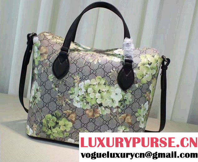 Gucci GG Supreme Small Top Handle Tote Bag 429147 Blooms Green